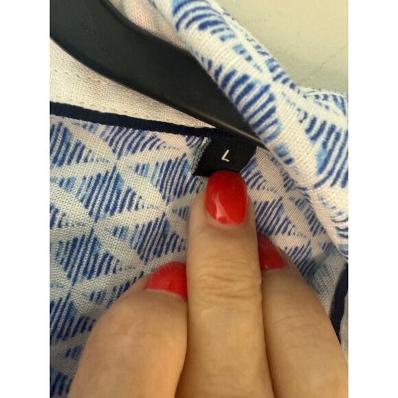 Vustra Men’s Blue geometric design Button Down Shirt Size L - Picture 5 of 8